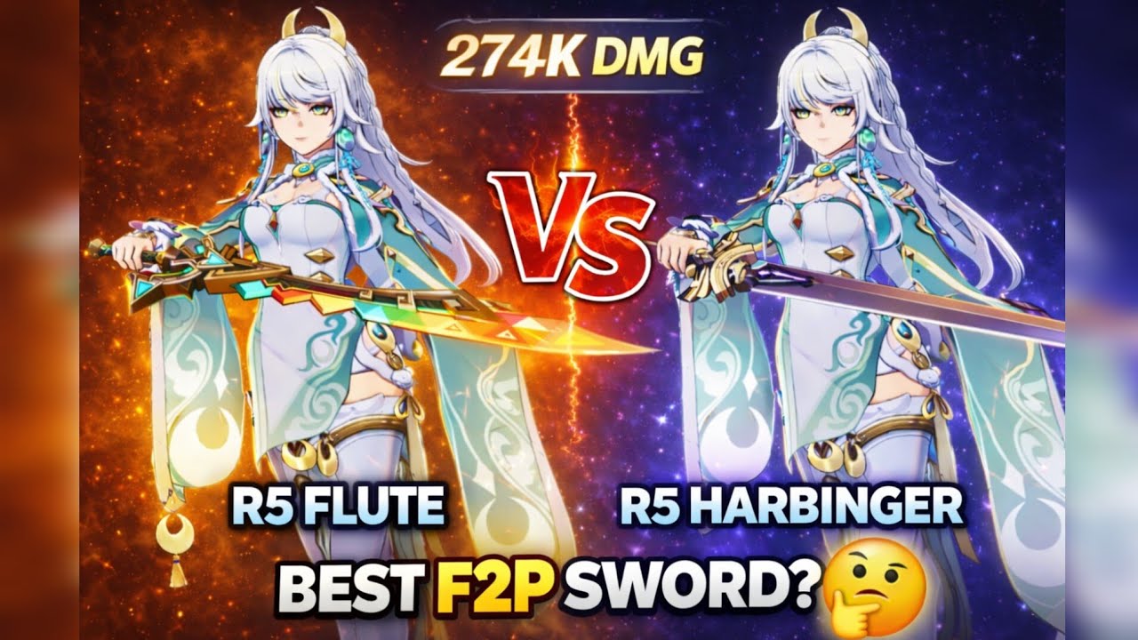 This F2P Weapon Surprised Me… R5 Flute vs Harbinger (Zibai)