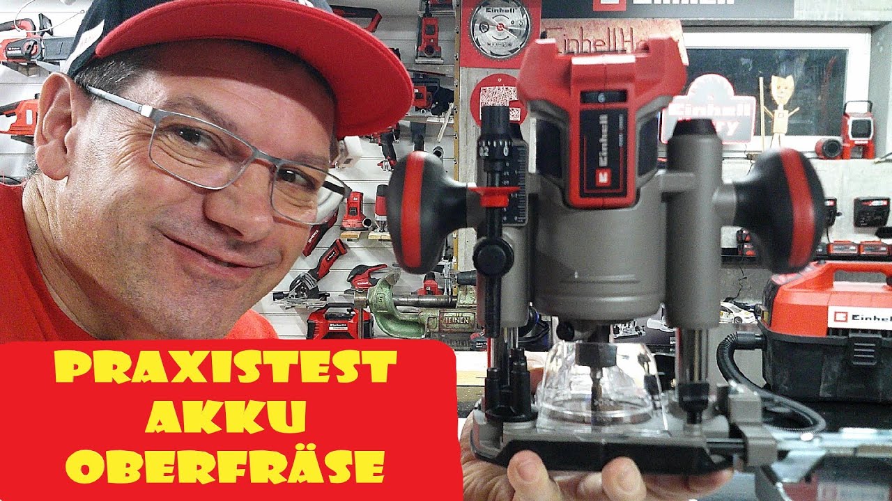 PRAXISTEST Einhell Akku Oberfräse Einhandfräse TP-RO 18 Li BL @FrüchtlHarry @Einhell_DACH
