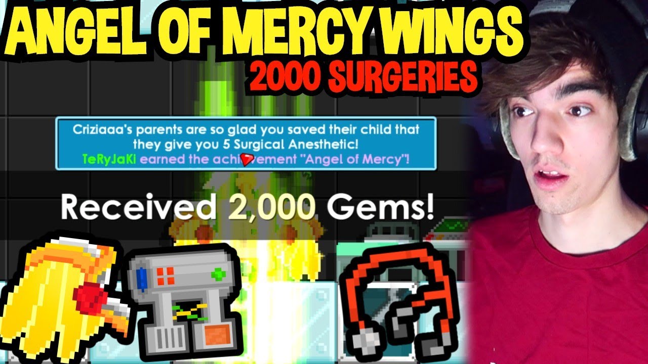 GETTING ANGEL OF MERCY WINGS! (2000 surgeries) Growtopia