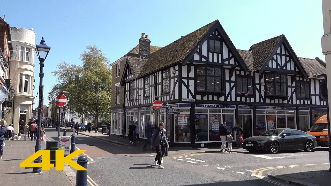 Hythe Walk: Town Centre & Beach【4K】
