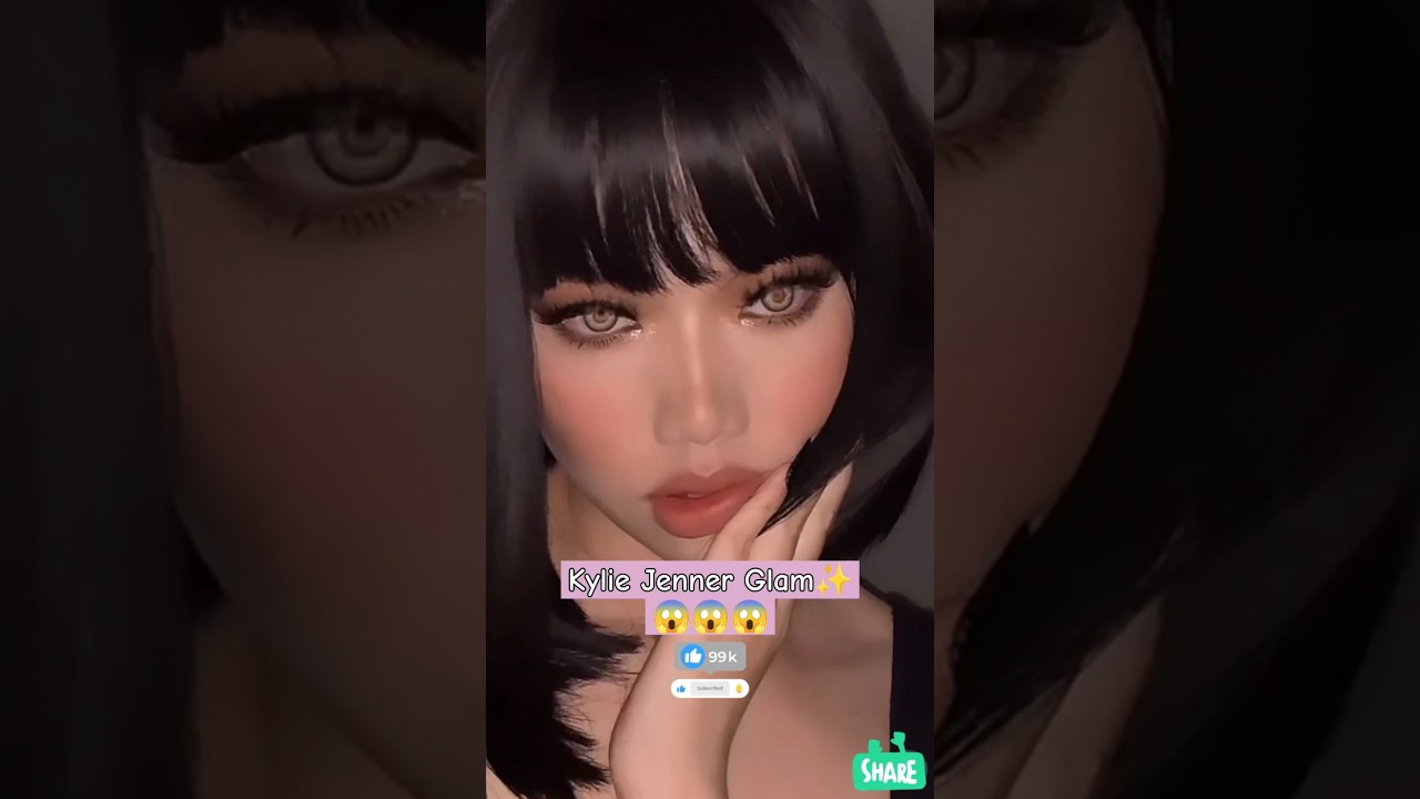 Kylie Jenner Inspired Glam Makeup ✨ | Pretty Glam Makeup #makeup #kyliejenner #kyliejennermakeup