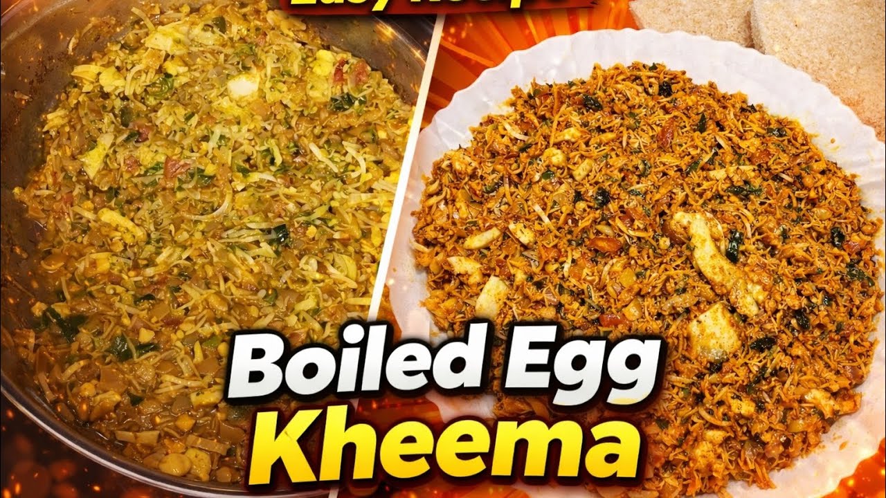 Boiled Egg Kheema Recipe | Easy & Spicy Anda Kheema at Home 🔥😋 #Eggkheema #streetfood #eggrecipe 