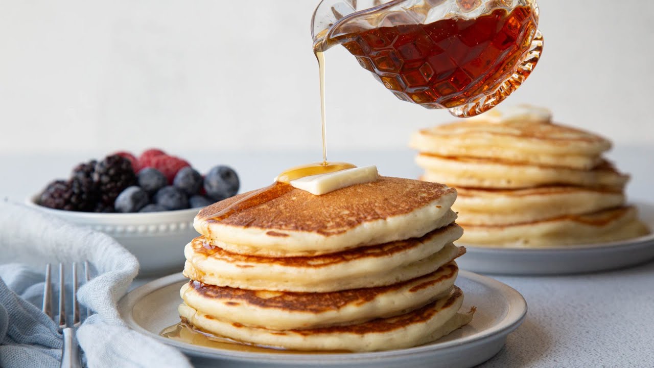 Overnight Yeasted Buttermilk Pancakes Recipe