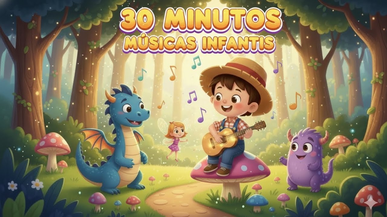 30 MINUTOS DE MÚSICAS INFANTIS - Palavrinhas Divertidas