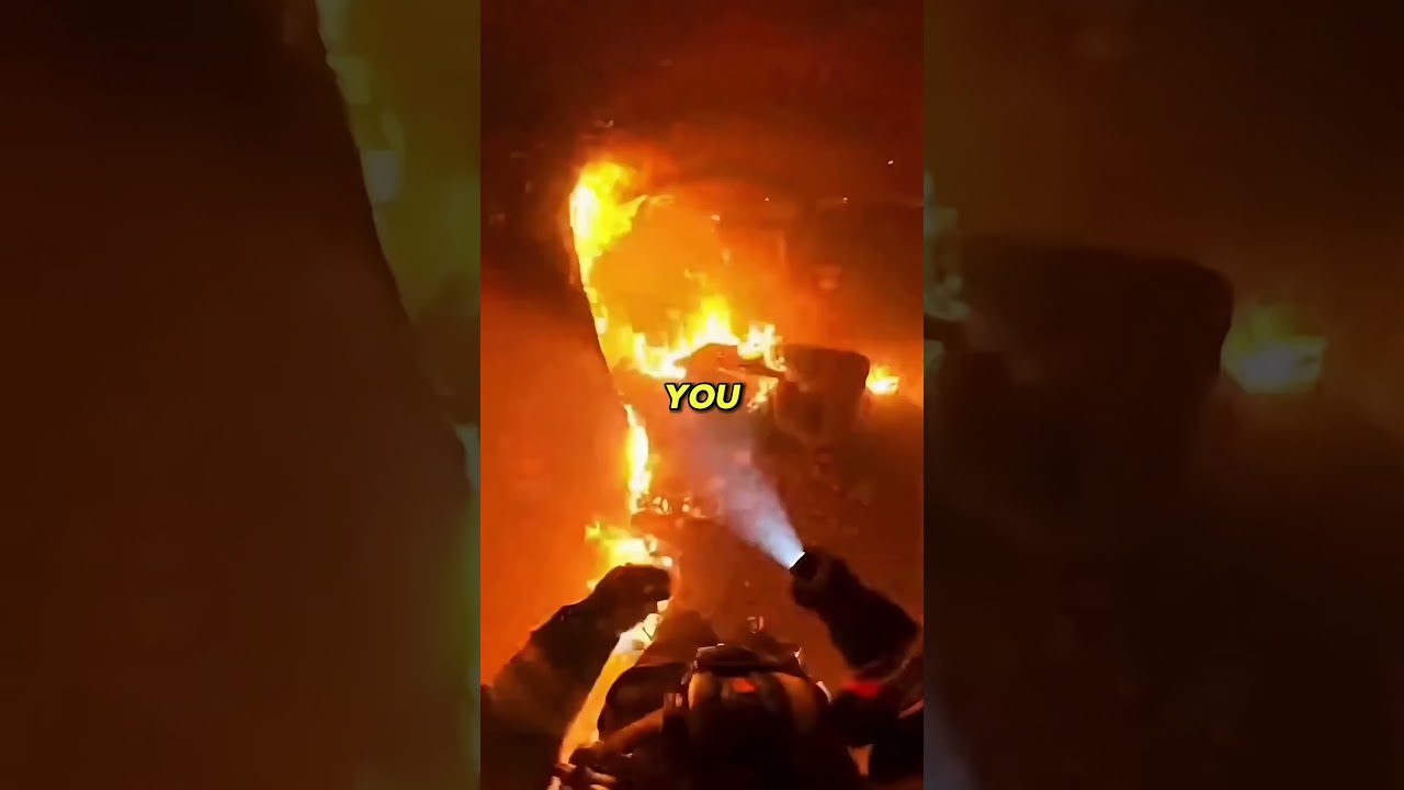 This Firefighter Won't Leave Without the Lion Cub #emotional #rescue