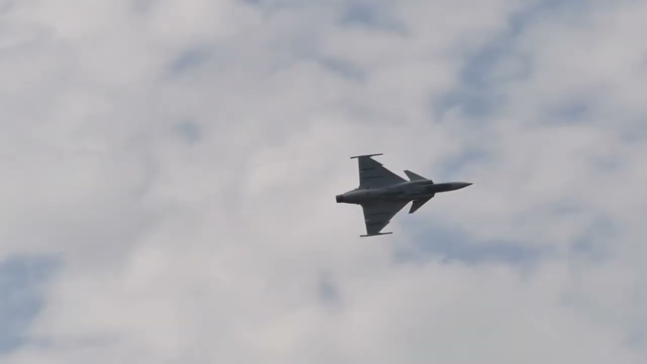 gripen fighter jet display at the SAAF MUSEUM AIRSHOW
