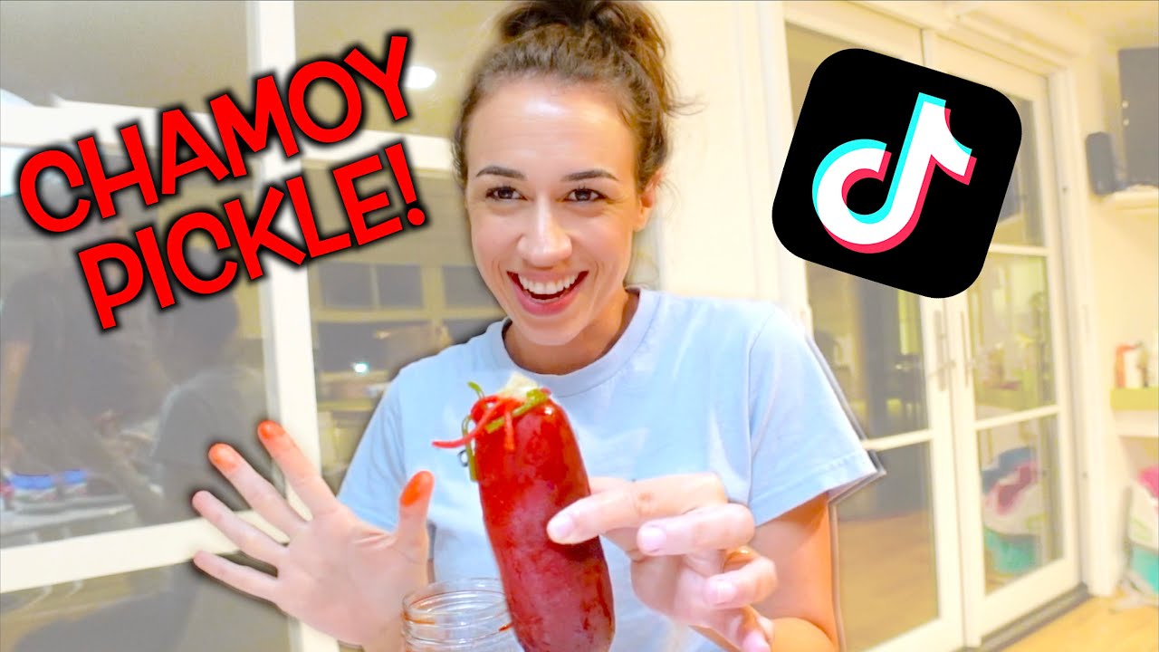 TRYING THE VIRAL TIKTOK CHAMOY PICKLE!