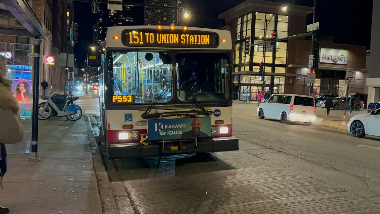 CTA Bus Ride On Route 151 Sheridan From Foster To Tribune Tower CTA New Flyer D40LF 2007 #1588