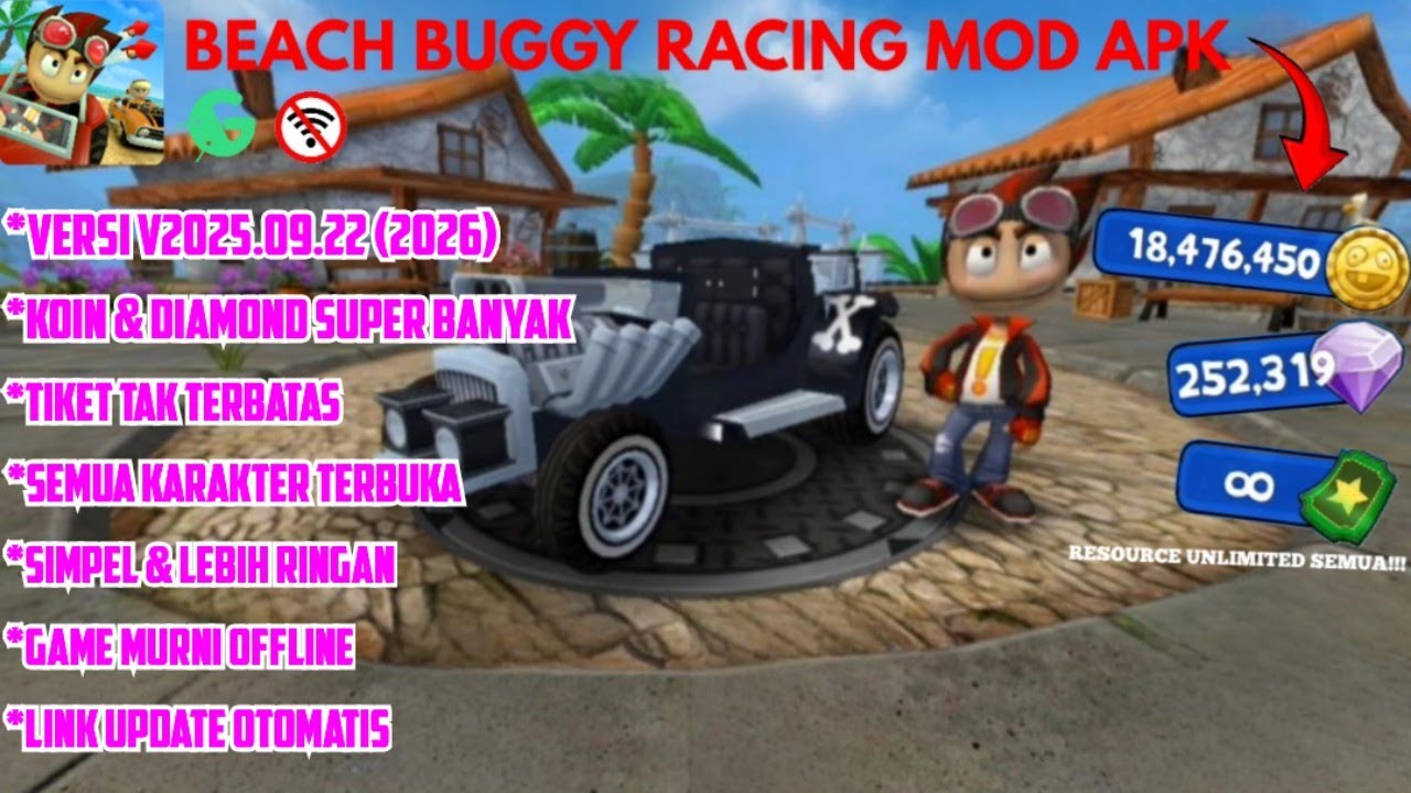 VERSI PERTAMANYA LEBIH SIMPEL DAN RINGAN! - Beach Buggy Racing Mod Apk Showcase #46