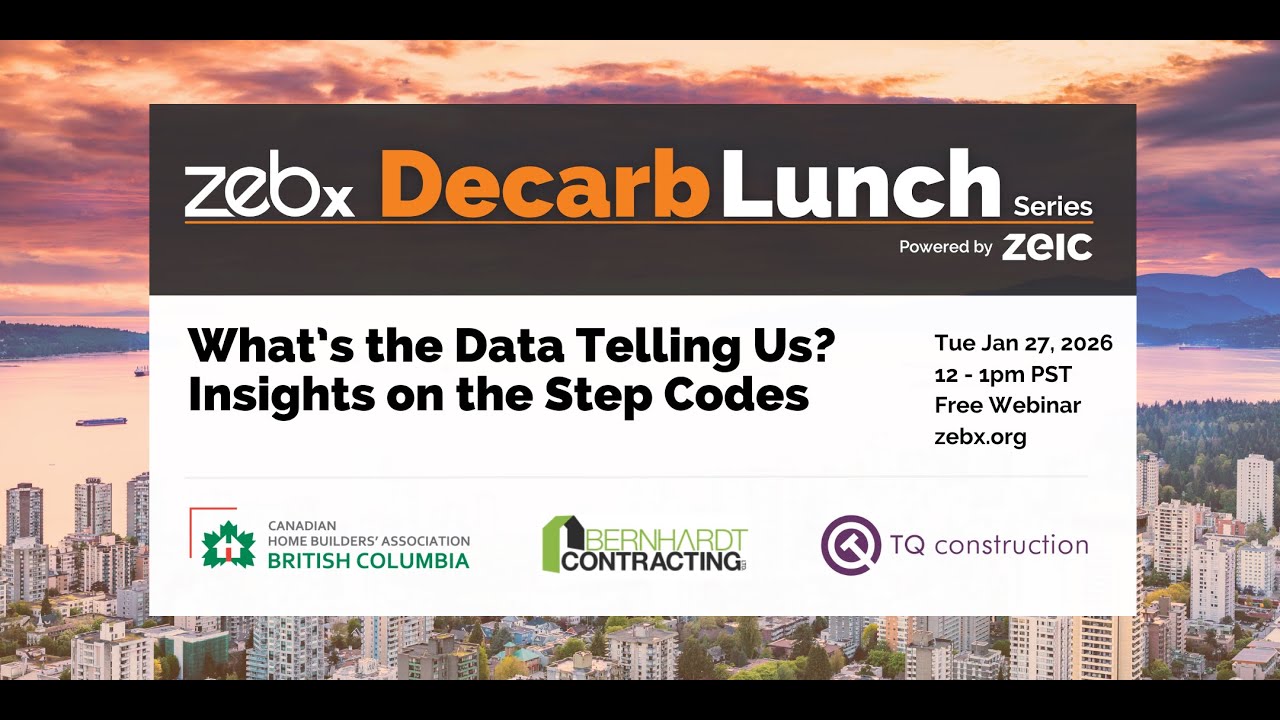 Jan 2026 Decarb Lunch : What’s the Data Telling Us? Insights on the Step Codes
