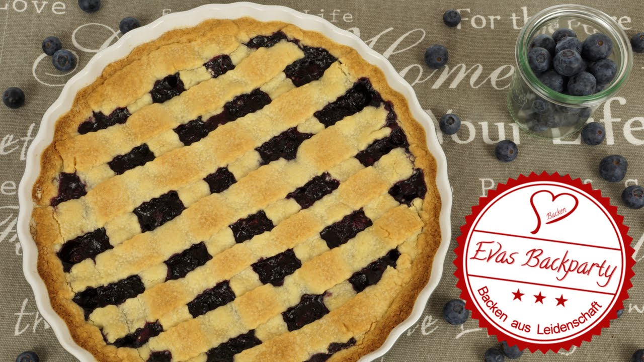 Blaubeer-Tarte / Blueberry Pie / Heidelbeer-Tarte / schnell / wenig Zutaten / Backen Evas Backparty