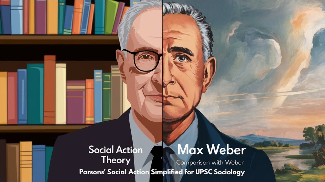 Parsons' Theory of Social Action Explained | Comparative Analysis with Weber | UPSC Sociology