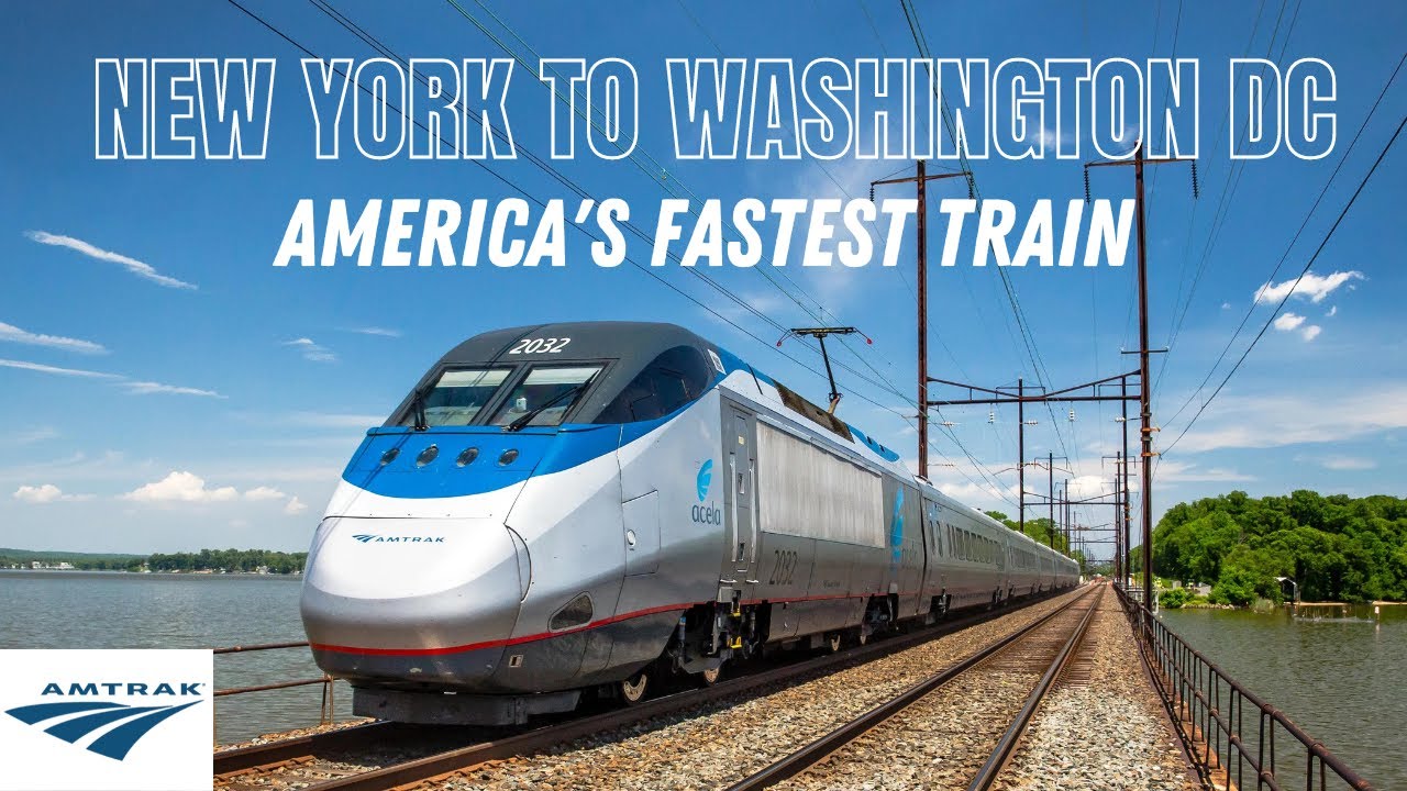 ACELA EXPRESS компании AMTRAK — из Нью-Йорка в Вашингтон (округ Колумбия) менее чем за 3 часа (би...