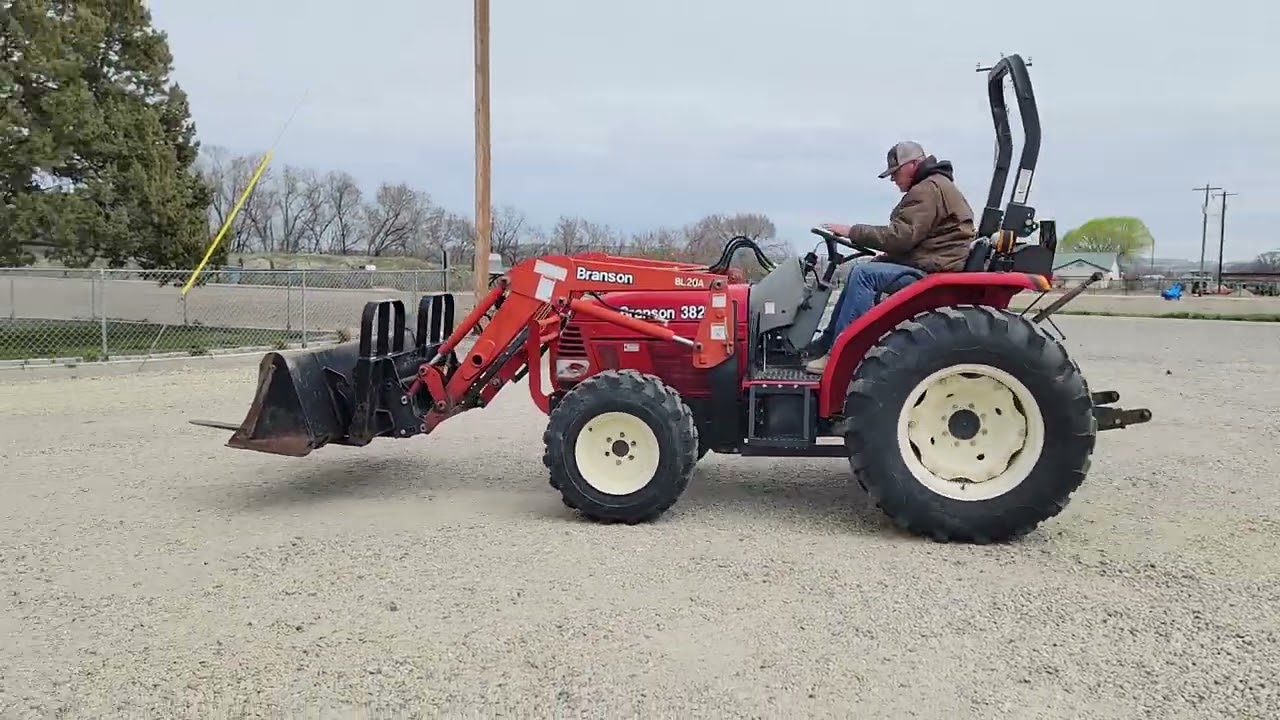 Lot # 29a -- Branson 3820i Tractor w/ Fornt End Loader. March 31st, 2026 Online Auction.