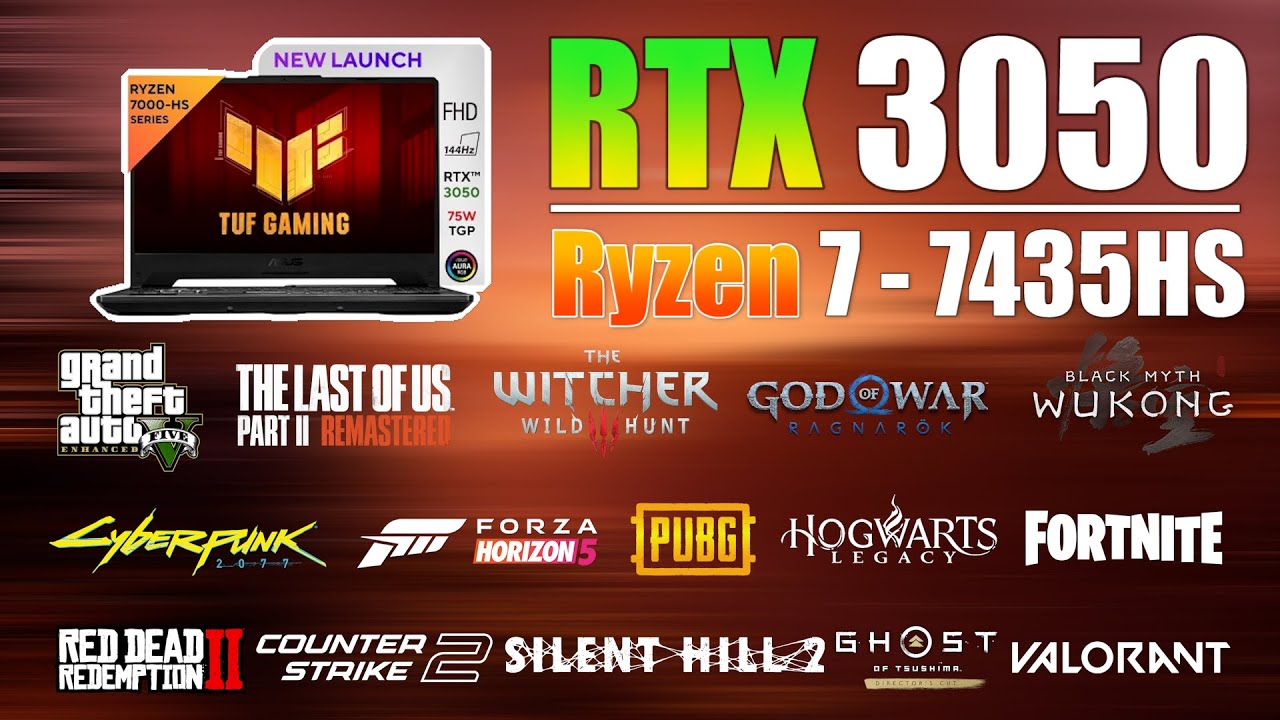 Asus TUF A15: Ryzen 7 7435HS RTX 3050 | 15 Games Tested in 2025