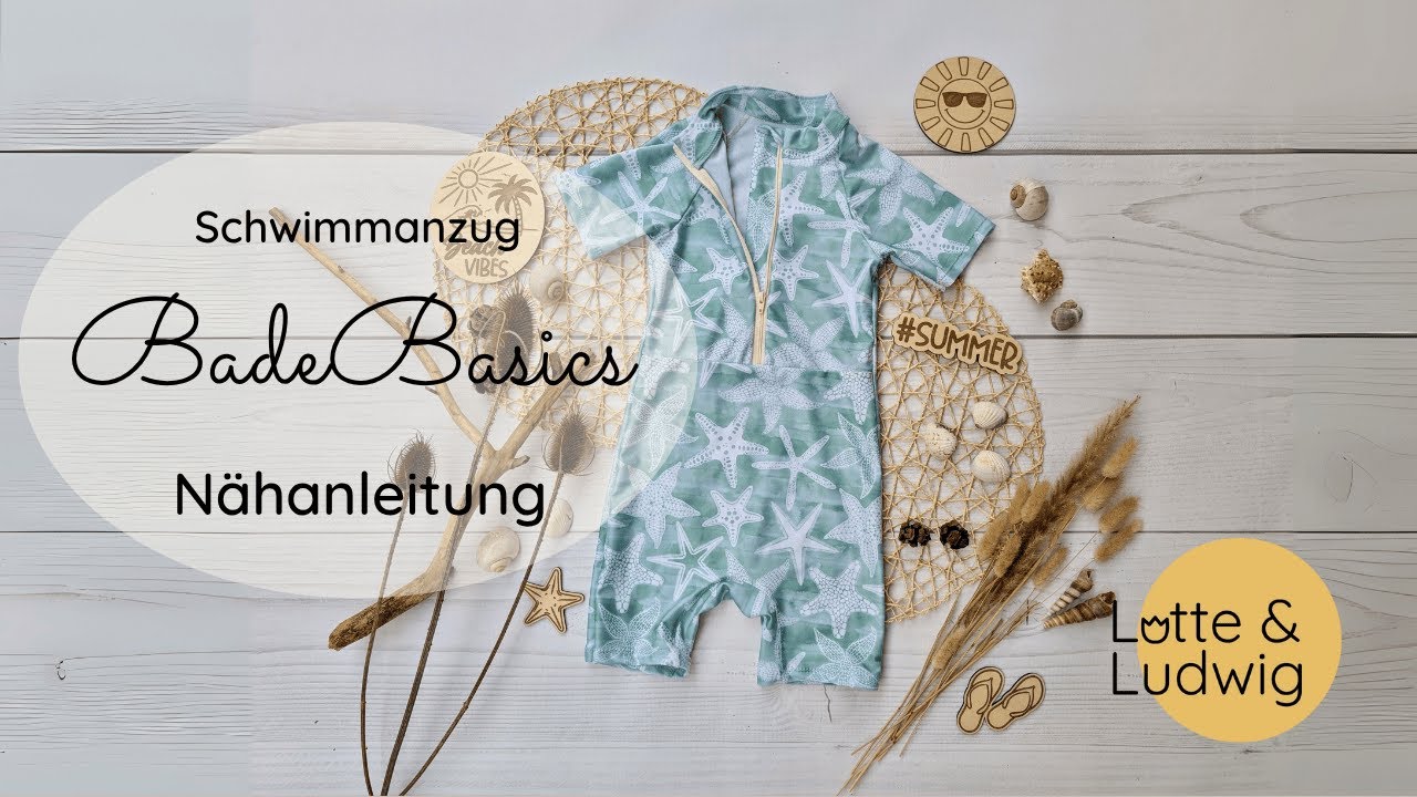 Nähanleitung BadeBasics Schwimmanzug mit Ärmeln für Kinder