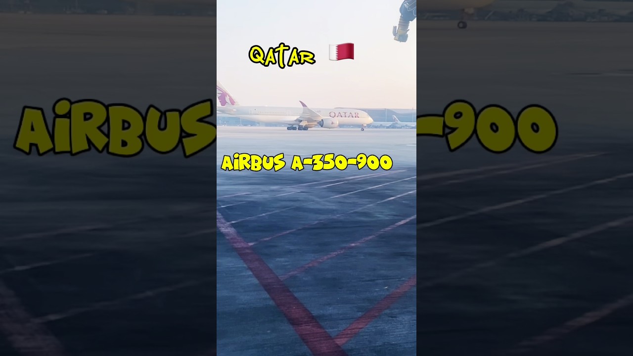 Qatar airways A-350-900 heading towards parking stands #youtube #aviation #qatar #aviationlovers