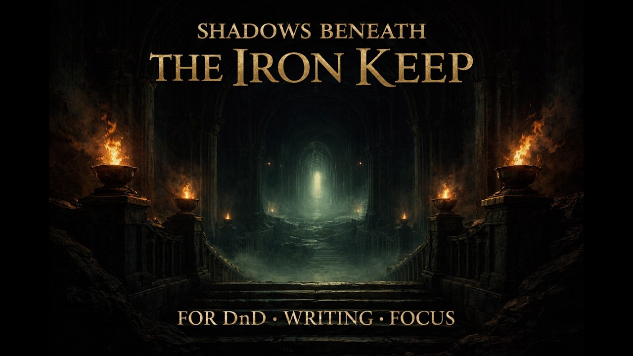 Shadows Beneath the Iron Keep – 2 Hour Dark Dungeon Ambient for DnD, Writing & Deep Focus