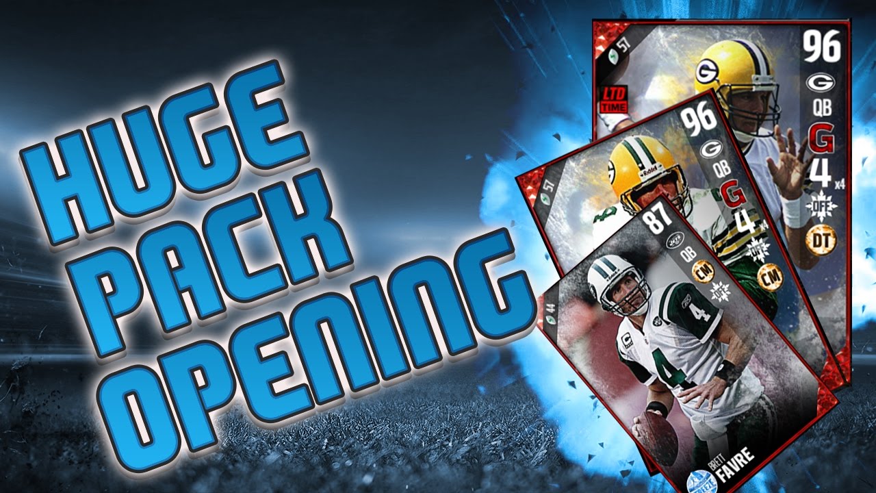HUGE PACK OPENING! 96 BRETT FAVRE IS SO GOOD! MUT 17 PACK OPENING