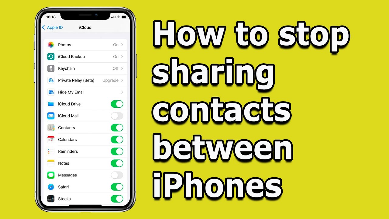 How to stop sharing contacts between iPhones | Contacts appear in other devices or your device