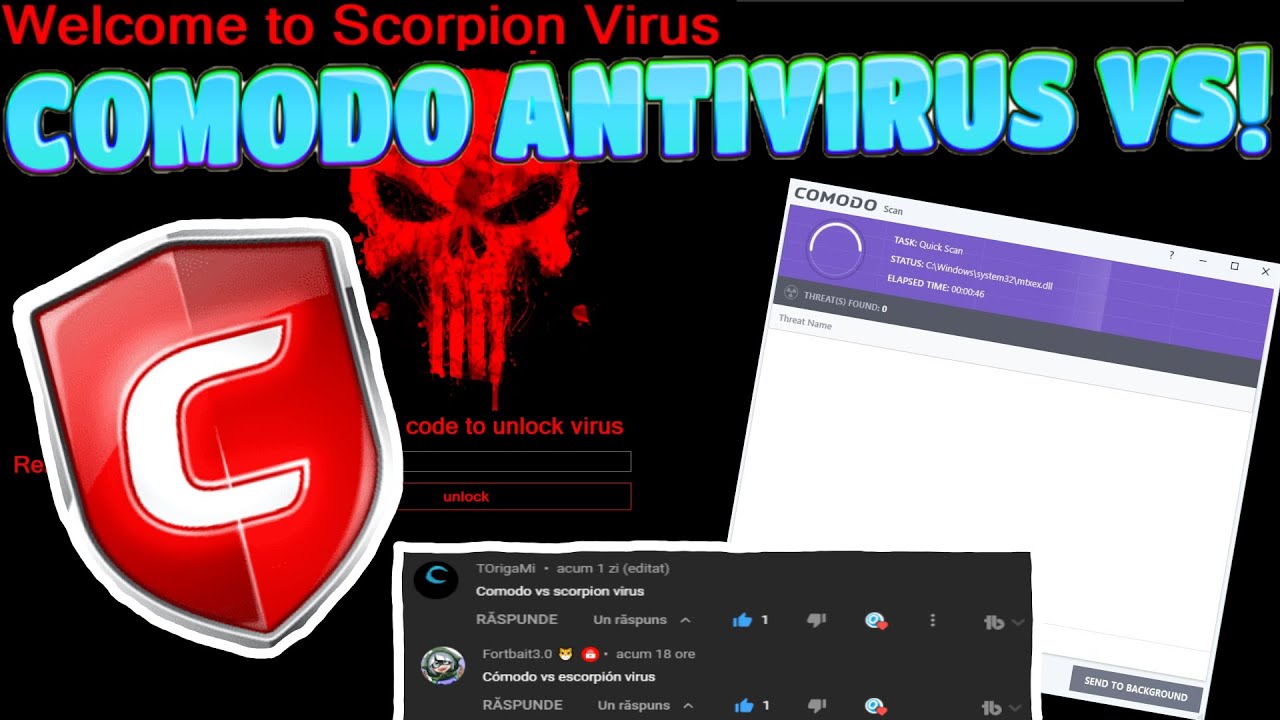 Comodo Antivirus VS Scorpion Virus!