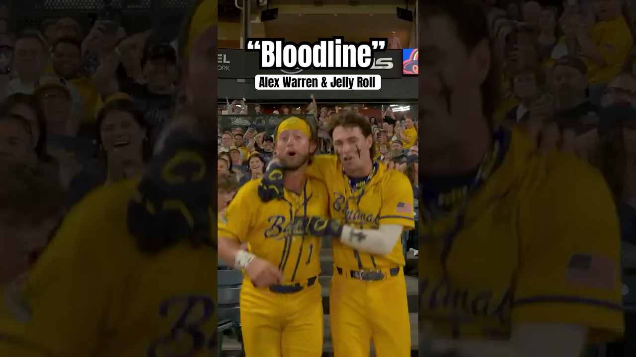 “Bloodline” Alex Warren & Jelly Roll Walk-Up #shortsfeed#music#savannahbananas#baseball#mlb