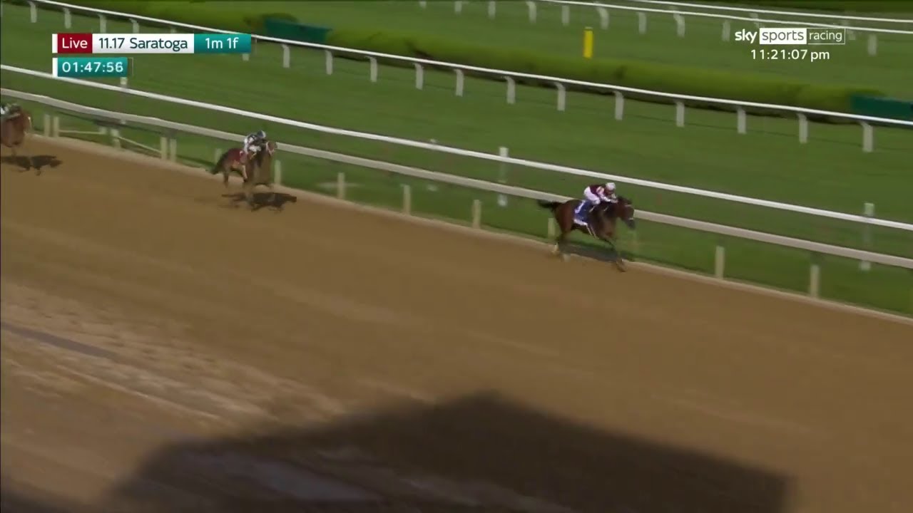 Fantastic filly! THORPEDO ANNA romps to Coaching Club American Oaks victory!