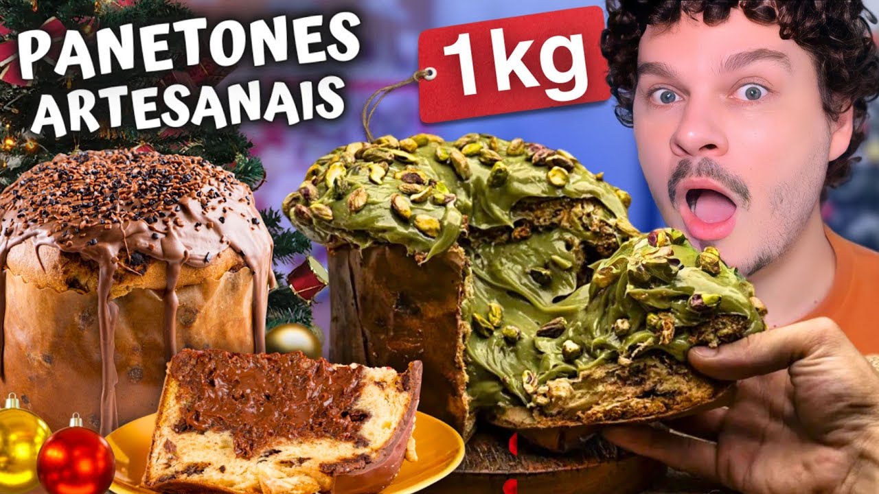 PANETONES ARTESANAIS RECHEADOS DE CHOCOLATE BELGA E DE PISTACHE - Vale a pena?