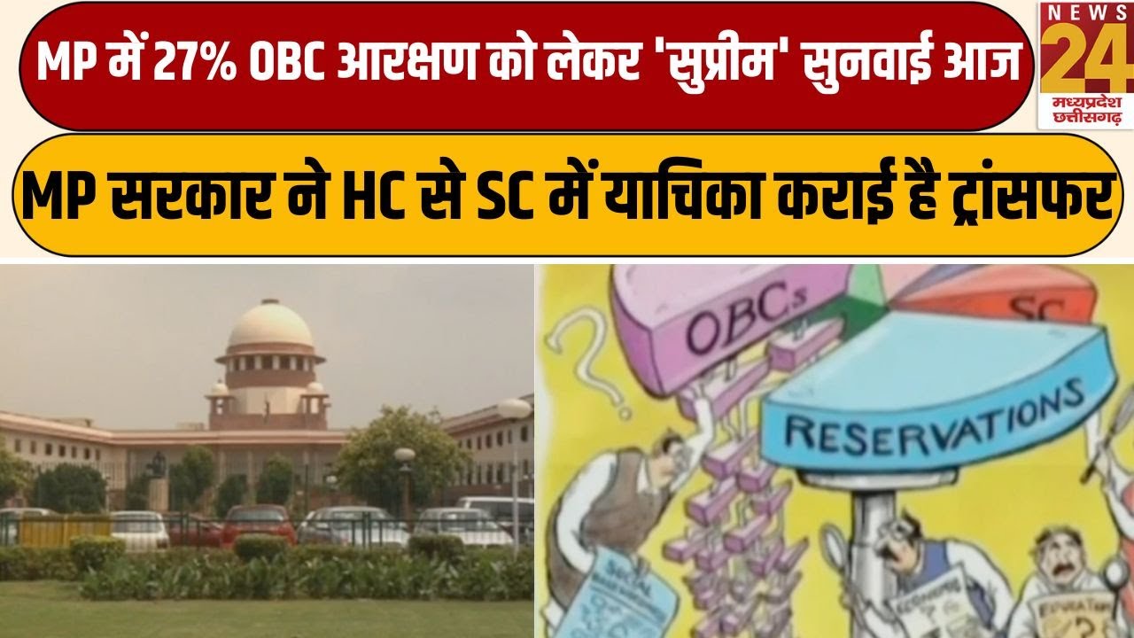 MP में 27% OBC आरक्षण को लेकर 'सुप्रीम' सुनवाई आज...MP सरकार ने HC से SC में याचिका कराई है ट्रांसफर