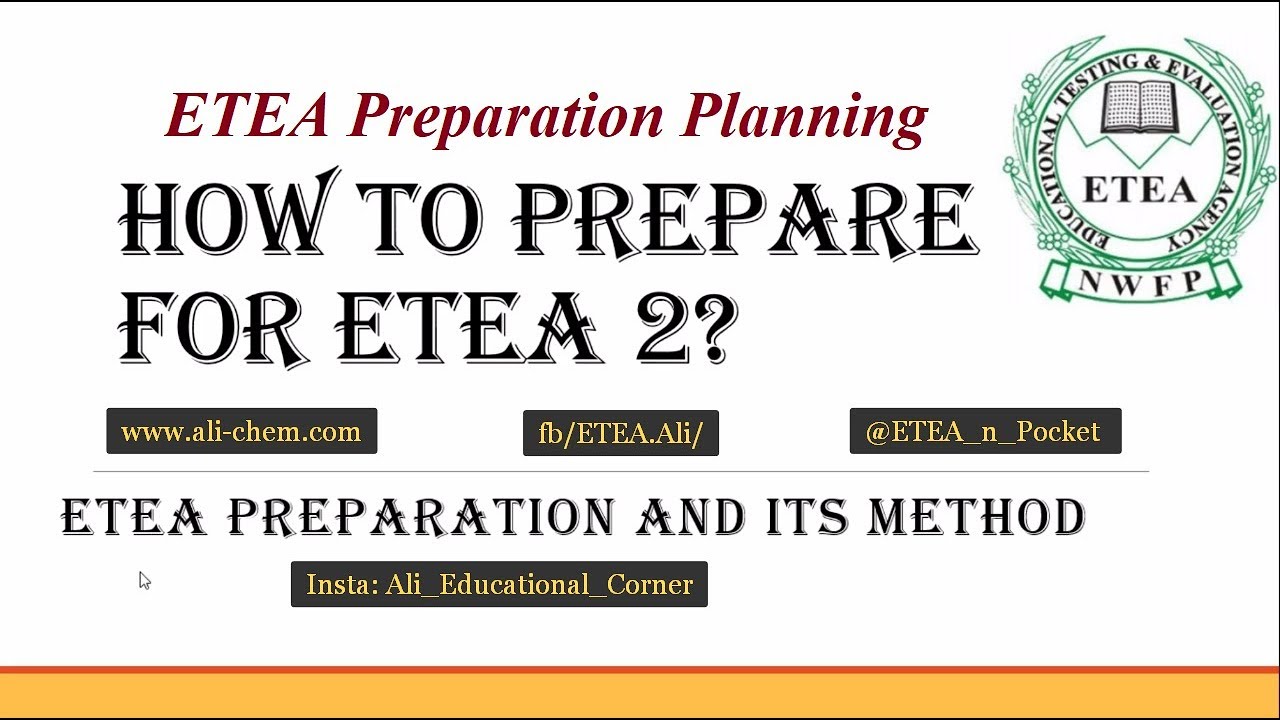 How to prepare for ETEA 2 -Preparation planning -ETEA and MCAT, concepts, tricks and MCQs