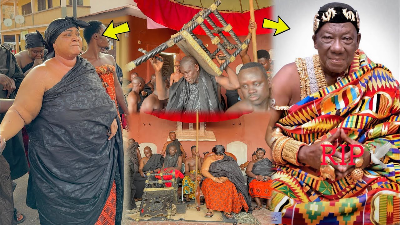 Very Sad💔Watch How Officially Asante MampongHene Dasebre Osei De$th was Announced at Mampong town🕊️
