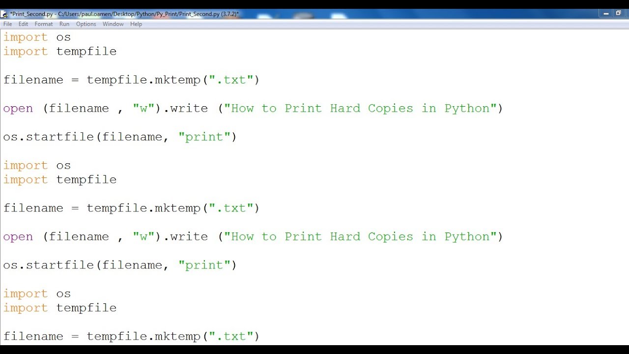 How to Print Hard Copies using a Printer in Python