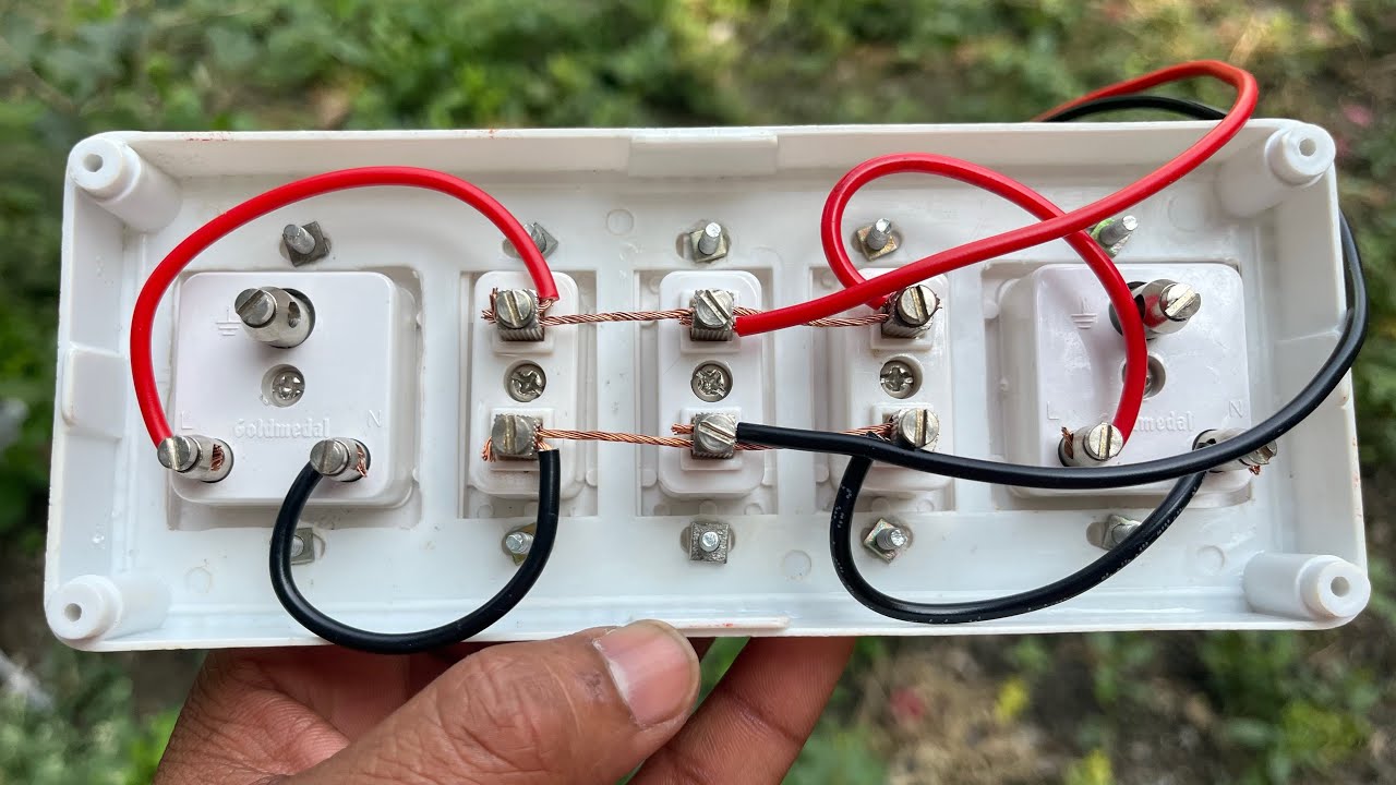 I fixed multiple sockets in single board for my work 😁|  Multisocket board wiring | 