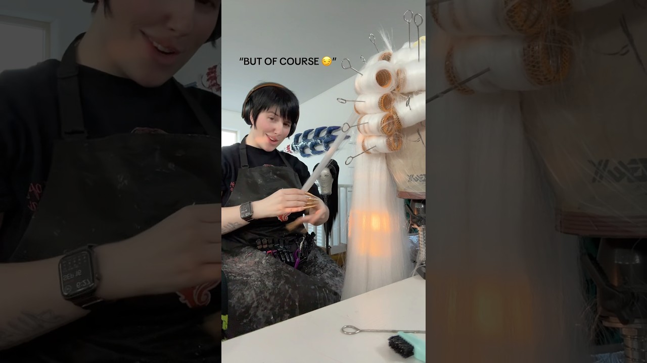 OC and Vtuber wigs my beloved #wigcommission #wigstyling #cosplaywigs #cosplaywigstyling