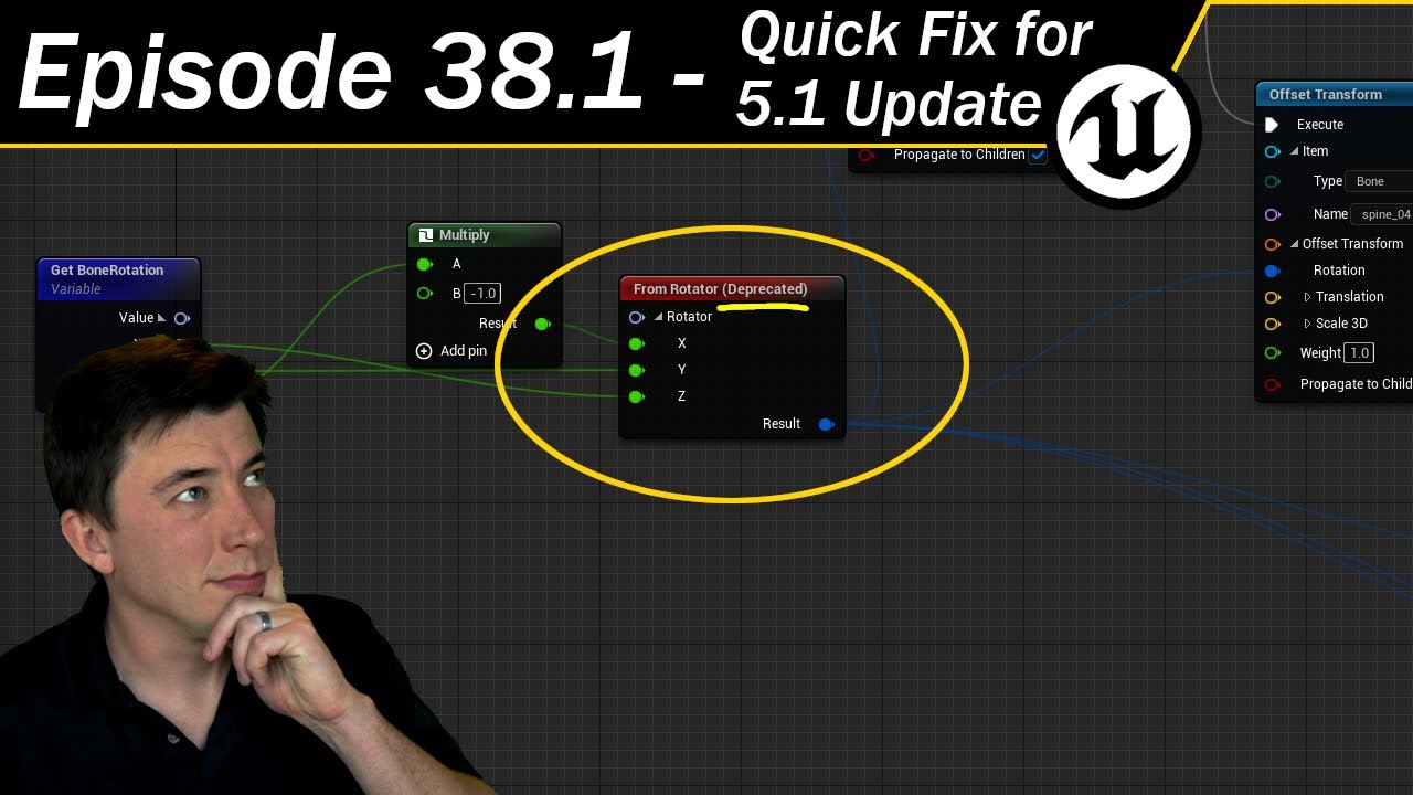 Let's Build the RPG! - 38.1 – Quick Fix for Episode 38 Control Rig based on UE 5.1 Update