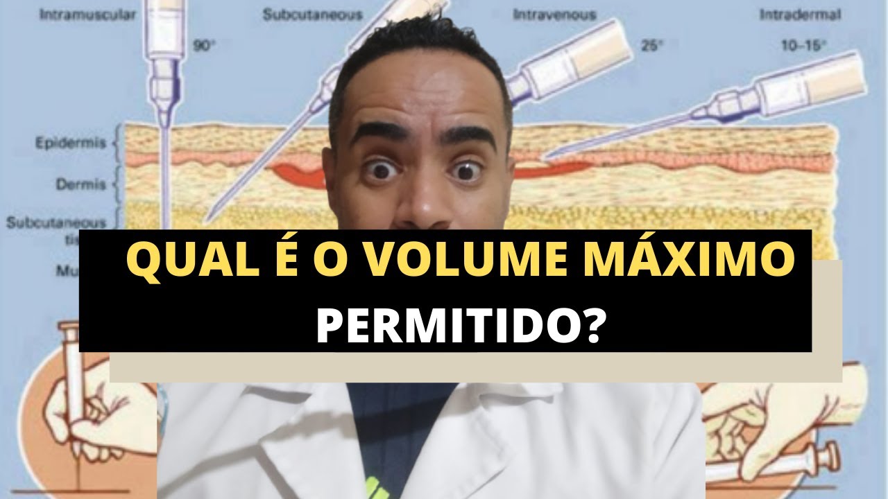 Qual o Volume m&aacute;ximo que eu posso fazer em uma Inje&ccedil;&atilde;o, Intramuscular, subcut&acirc;nea, intrad&eacute;rmica e Ev
