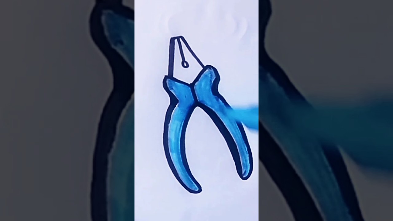 cutting plier tool drawing  