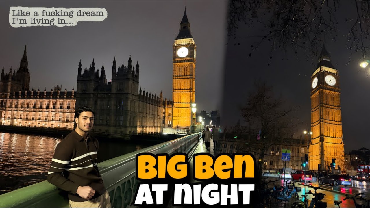 FIRST LOOK OF BIG BEN AT NIGHT - DREAM CAME TRUE😍🇬🇧