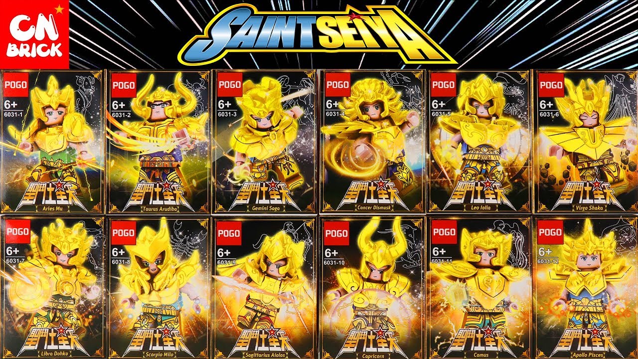 Unoffical 聖闘士星矢 LEGO SAINT SEIYA MINIFIGURE SET 20 BOXES POGO 6031 Unofficial lego lego videos