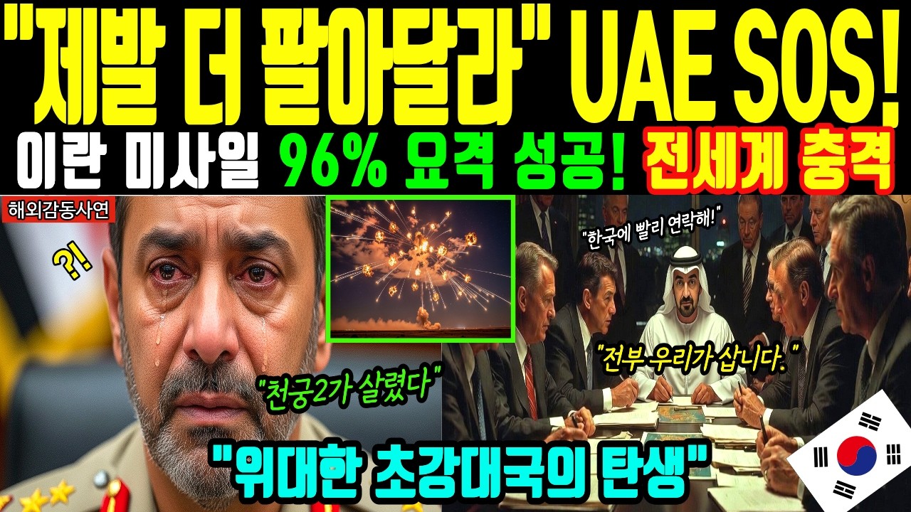 [해외감동사연] UAE 전역이 발칵! 천궁2 실전 성능 확인에 전세계가 경악하며 굴복하자 초강대국 탄생이라 극찬한 사연