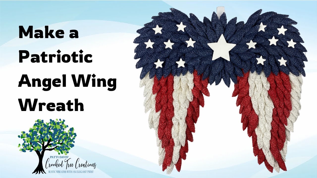 How to Make a Patriotic Angel Wing Wreath