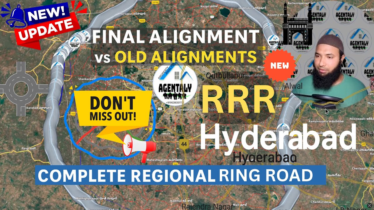 🚦 Hyderabad RRR Final Alignment vs Old Alignments | 🛣️ Complete Regional Ring Road Comparison 🌍