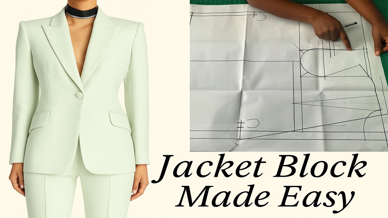HOW TO DRAFT A BASIC JACKET BLOCK FOR A WOMAN