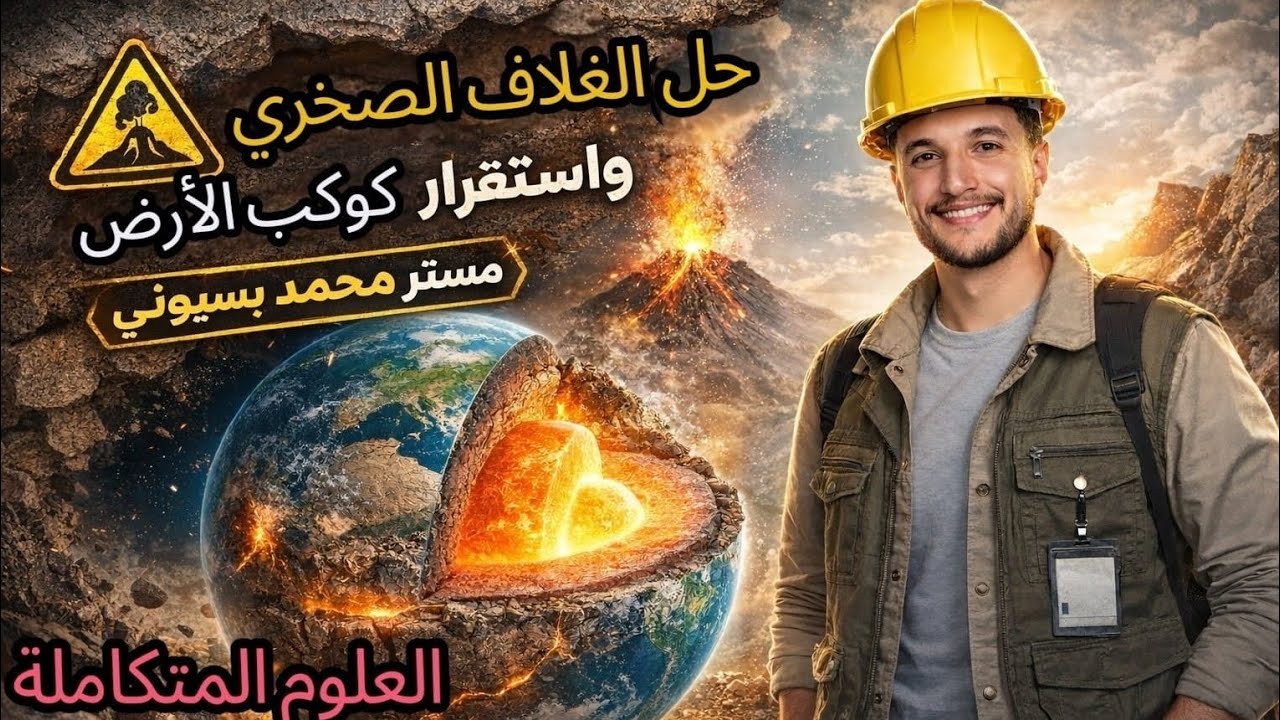 حل كتاب الامتحان الدرس الأول الغلاف الصخري علوم متكاملة الوحده الرابعه والاخيرة 2026 