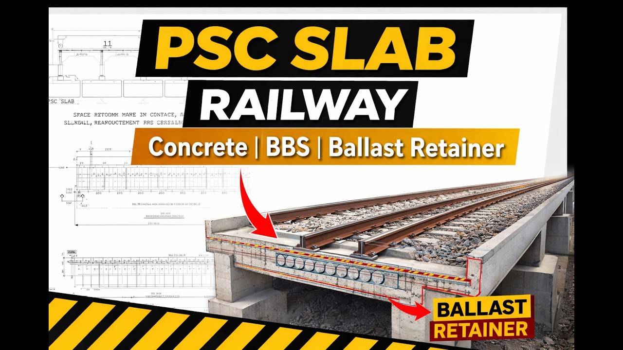 Railway PSC Slab| Concrete, BBS, Ballast Retainer रेलवे PSC स्लैब पूरी जानकारी #epsteinfiles #pmmodi