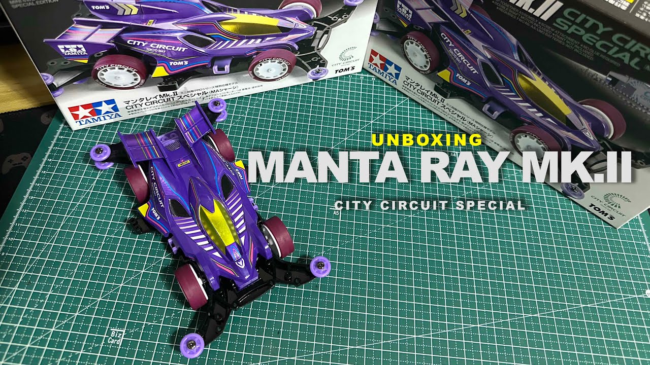 Tamiya Mini 4wd Unboxing + Build  Preview MANTA RAY Mk.II CITY CIRCUIT SPECIAL
