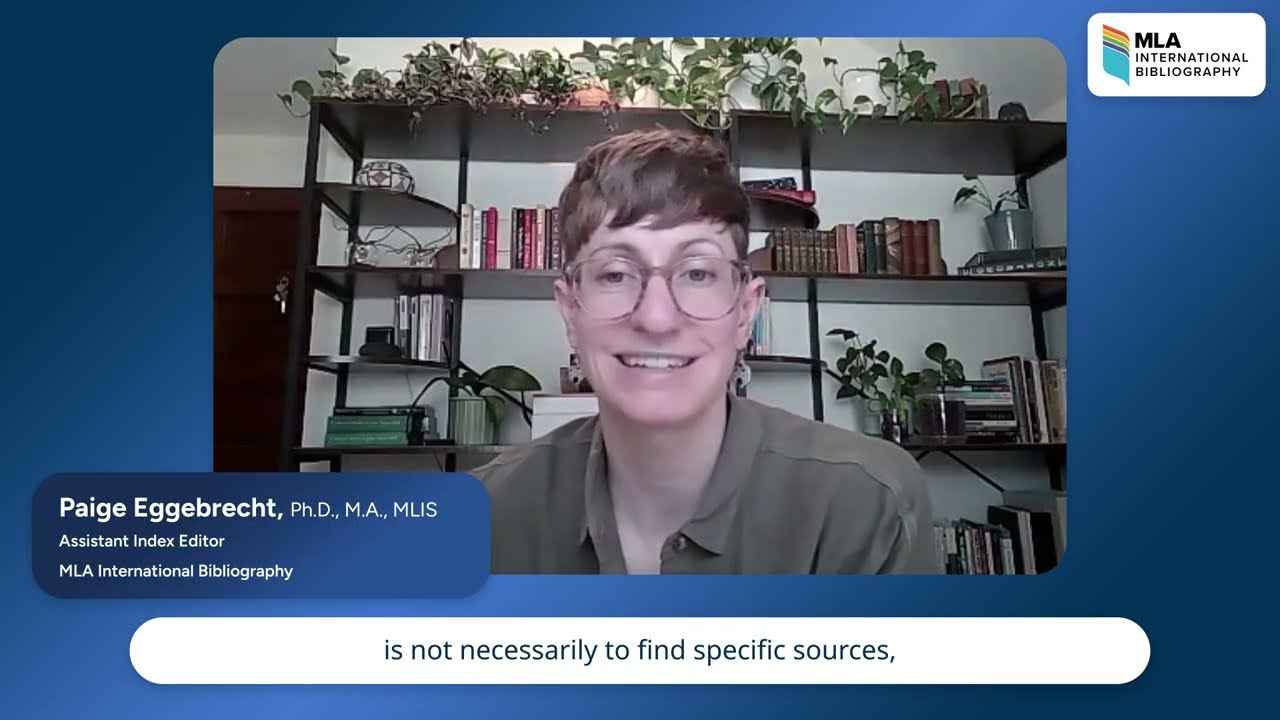 Strategies for Teaching the MLA International Bibliography: Exploratory Research and News Reporting