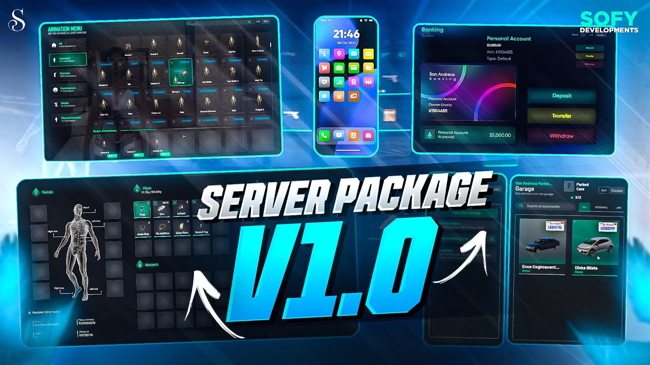 📌 QBCORE V1 RP FRAMEWORK | Limited Sale $99 | Complete Server Pack | Sofy Developments