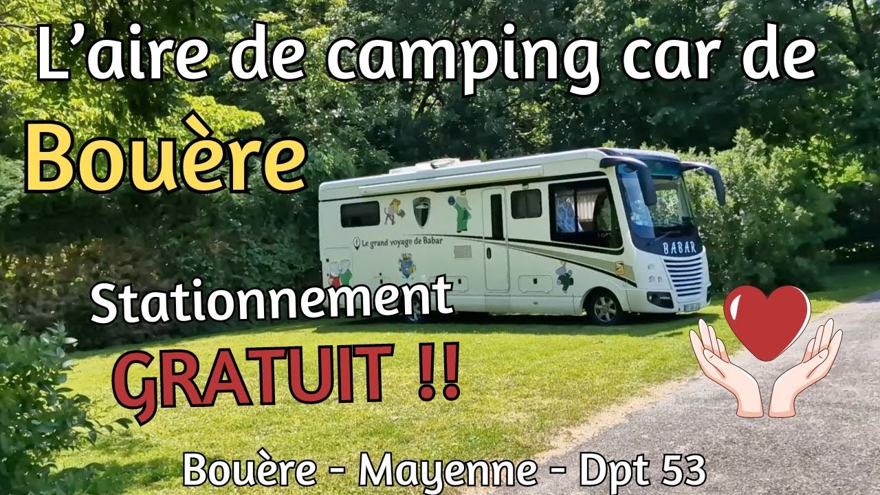L'aire de camping car de Bouère en Mayenne