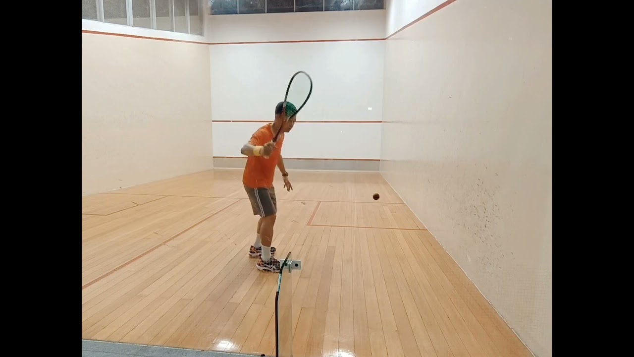Demo -  Squash Continuous Fore hand drives three  quarter and backcourt